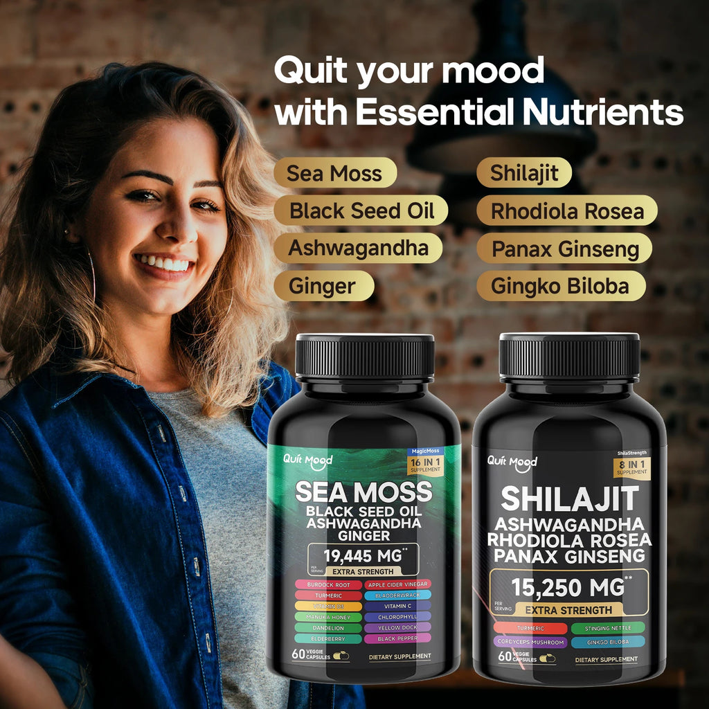 Sea Moss and shilajit Bundle 120 capsule