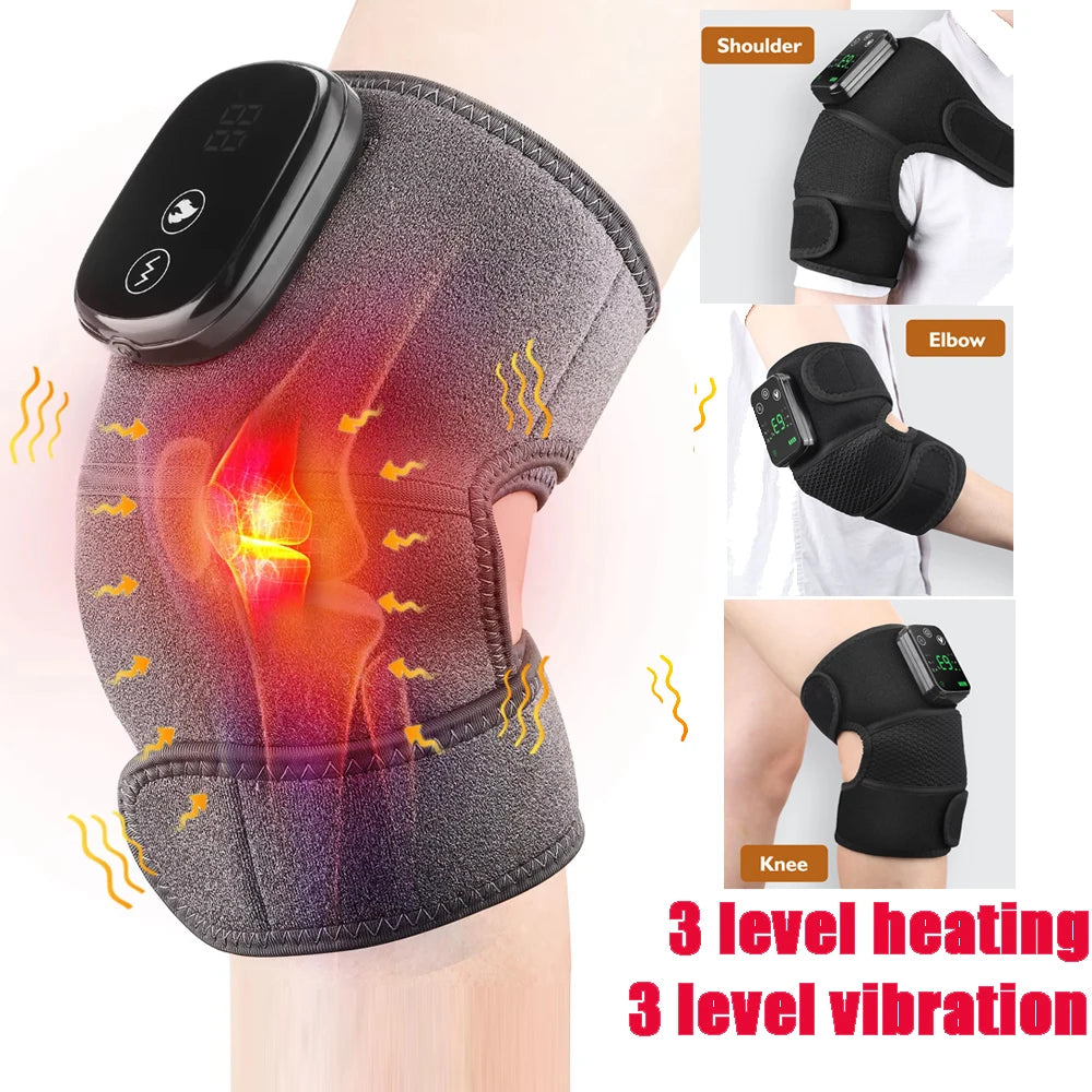 Electric Heating Shoulder Brace LED Display Vibration Shoulder Massage Support Belt Strap
