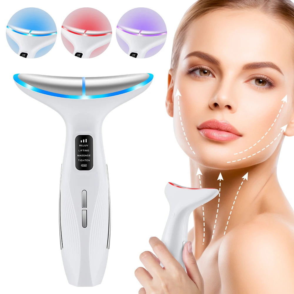 3 Massage Modes Microcurrent Neck Beauty Device Face Lifting Firming Massage