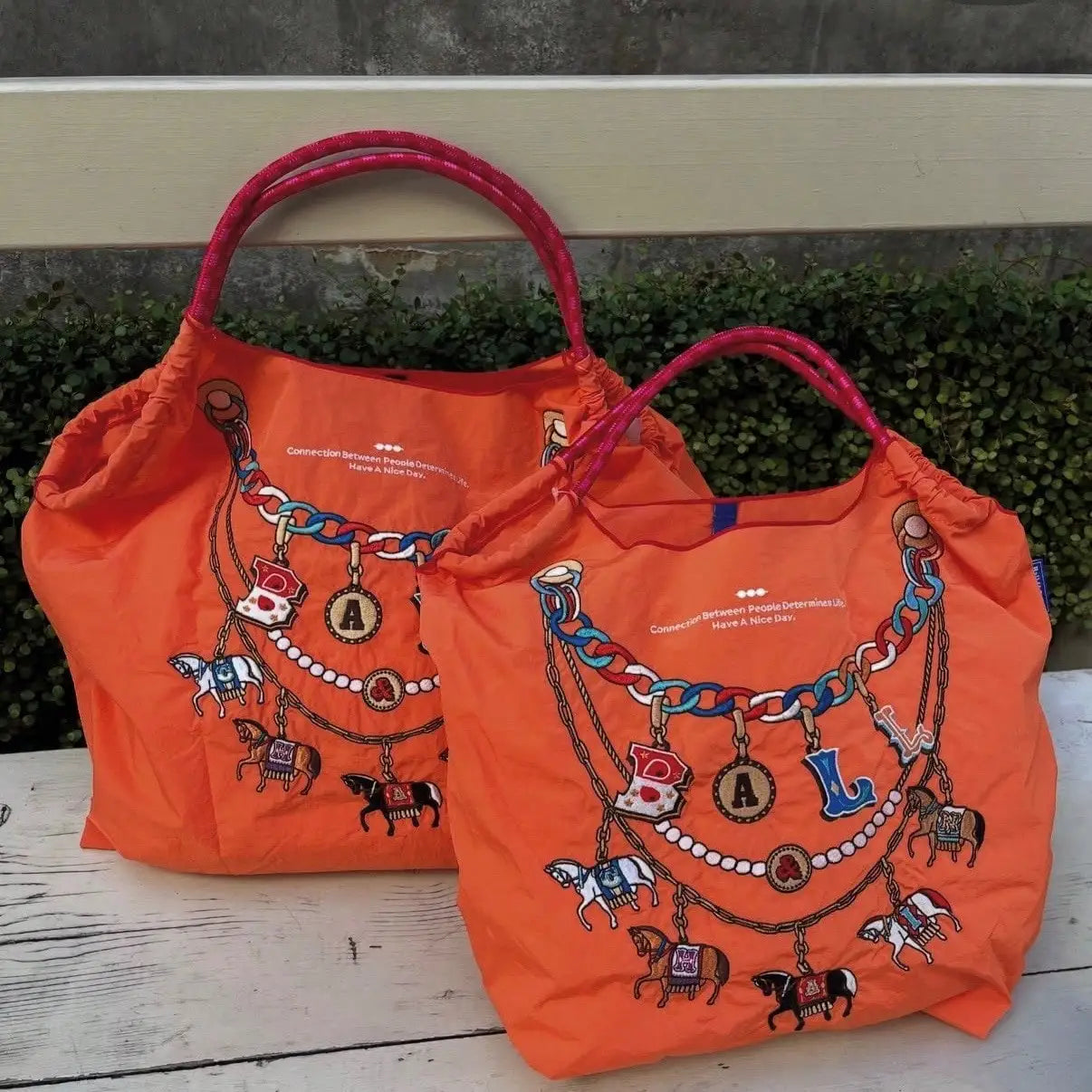 l Embroidery Canvas Shoulder Bag Women Large Capacity Tote Bag Crossbody Handbag Shopping Bag Vintage