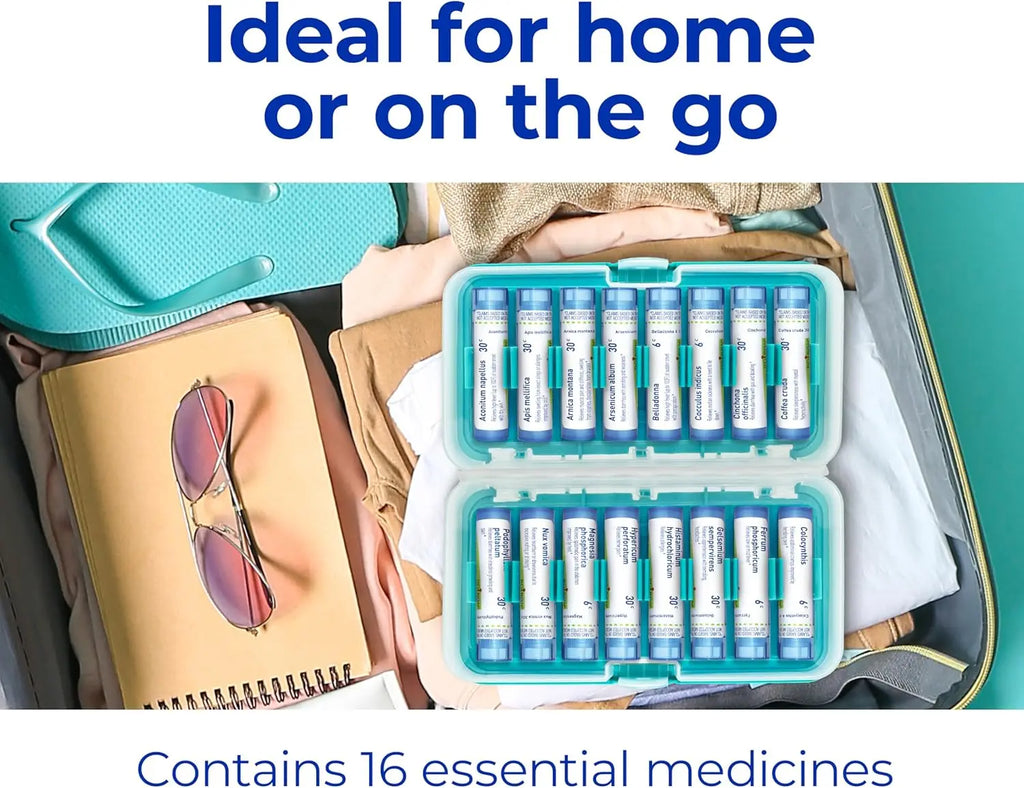 Travel First Aid Kit with 16 Homeopathic Medicines