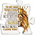 Personalized Dad Keepsake: Puzzle Acrylic Sign (Daughter/Son)