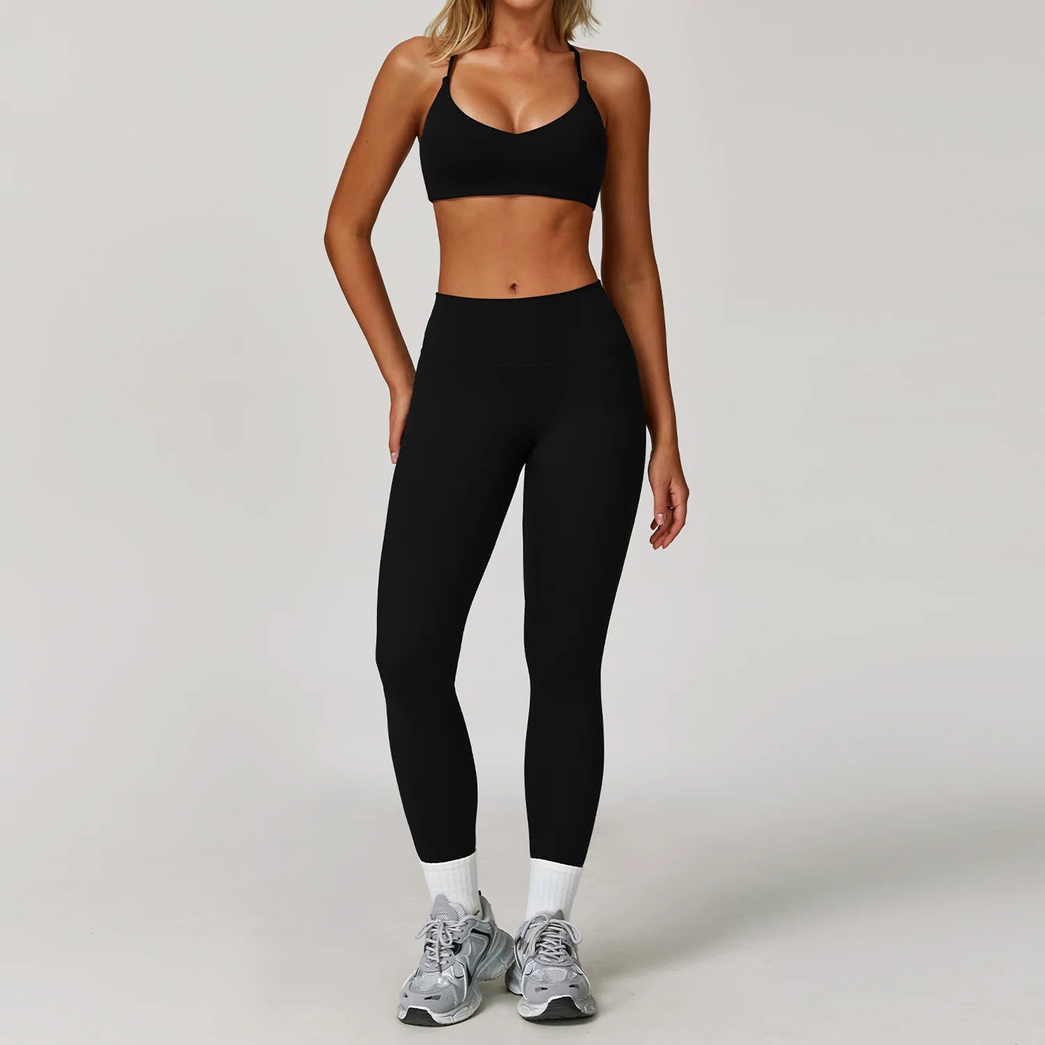 3PCS Gym Set Women Yoga Bra Jacket High Waist Workout Leggings Shorts Sports Suit 2 Pieces Yoga Set