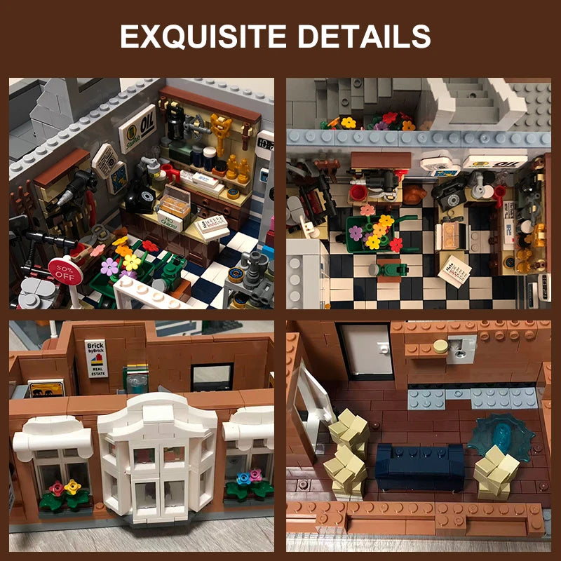 Hardware Store 7 Figures House Modular Buildings Blocks City View Architecture Brick Model 3642PCS
