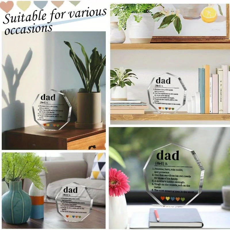 Father’s Acrylic Decorative Sign:"Dad Definition"Gift