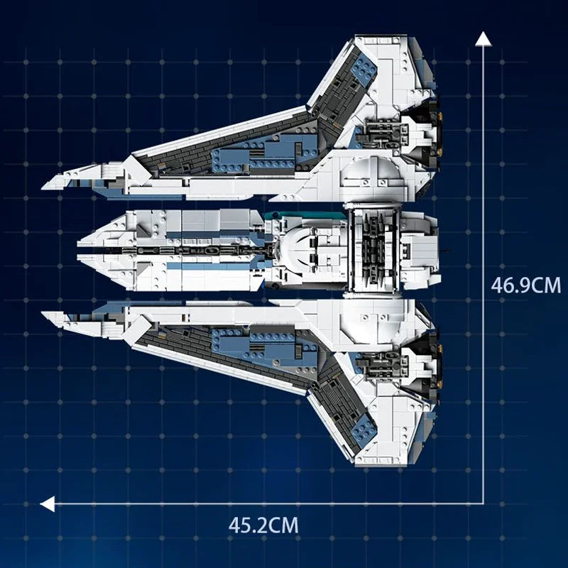 2948PCS Space War MOC Starfighter Kom'rk-class Fighter Building Blocks Movie Spaceship Model High-Tech Puzzle