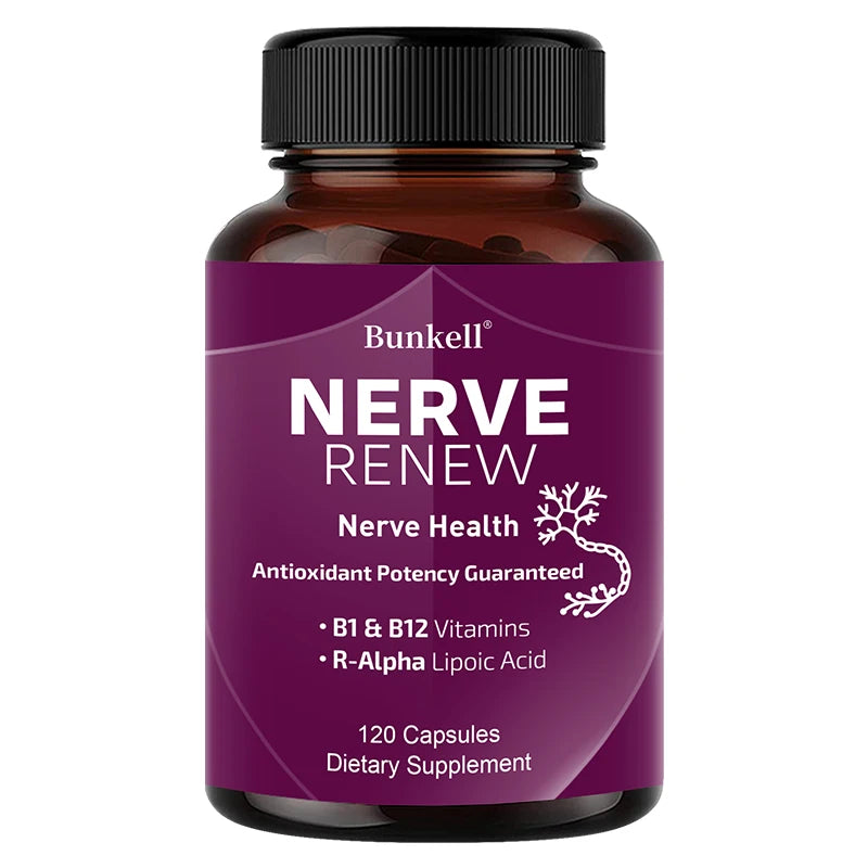 Nerve Support Supplement - 300mg Stabilized R-Alpha Lipoic Acid, Vitamin B Complex, Supports Nervous System Health