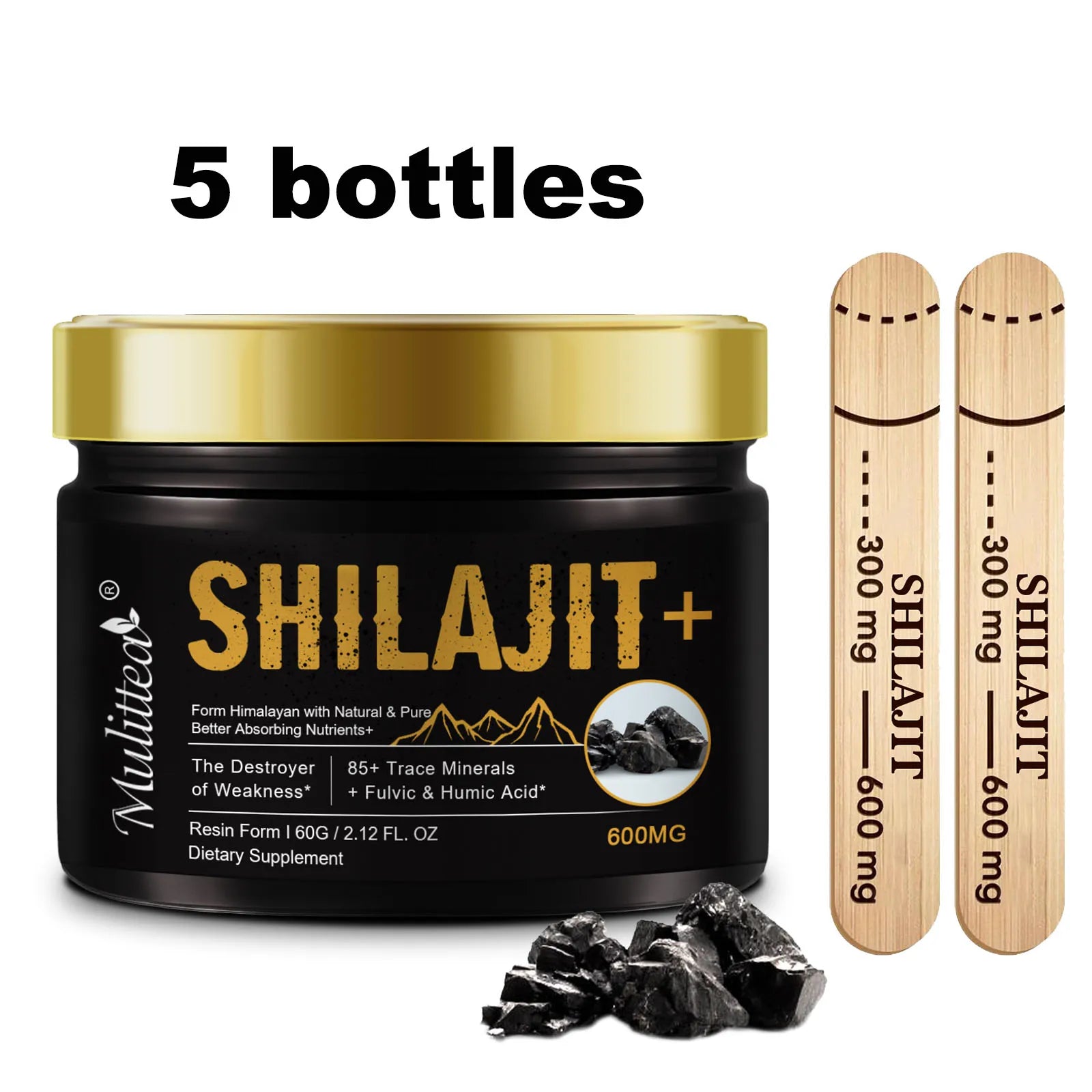 Pure shilajits with 85+ Trace Minerals & Fulvic Acid Support Immune and Metabolic Health Brain Focus