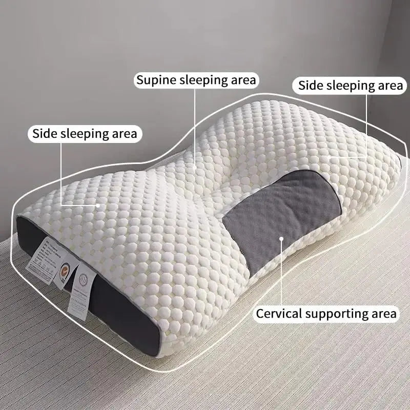 Set of two knitted cotton neck pillows, soft home pillows