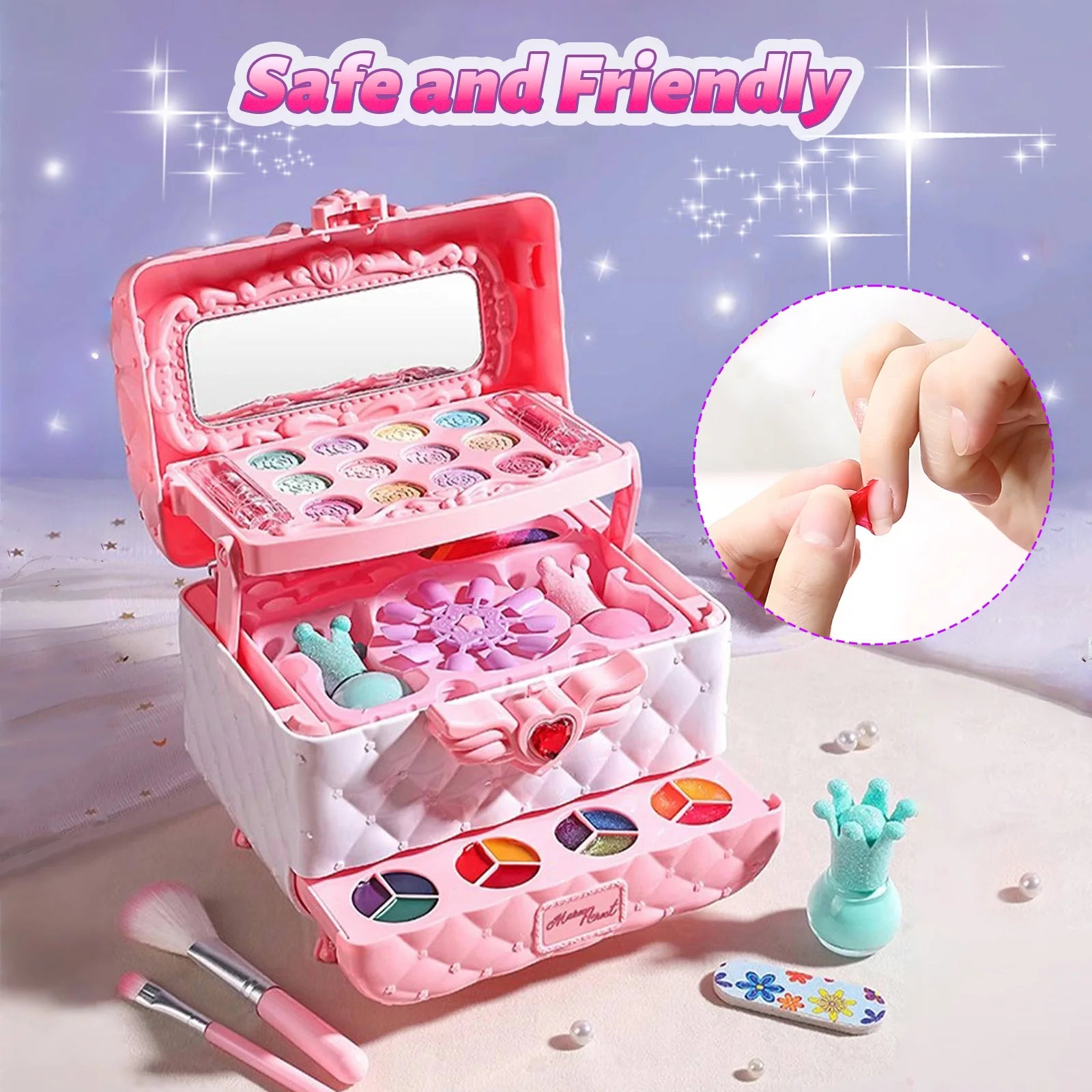 Kids Multi-Layer Foldable Makeup Set