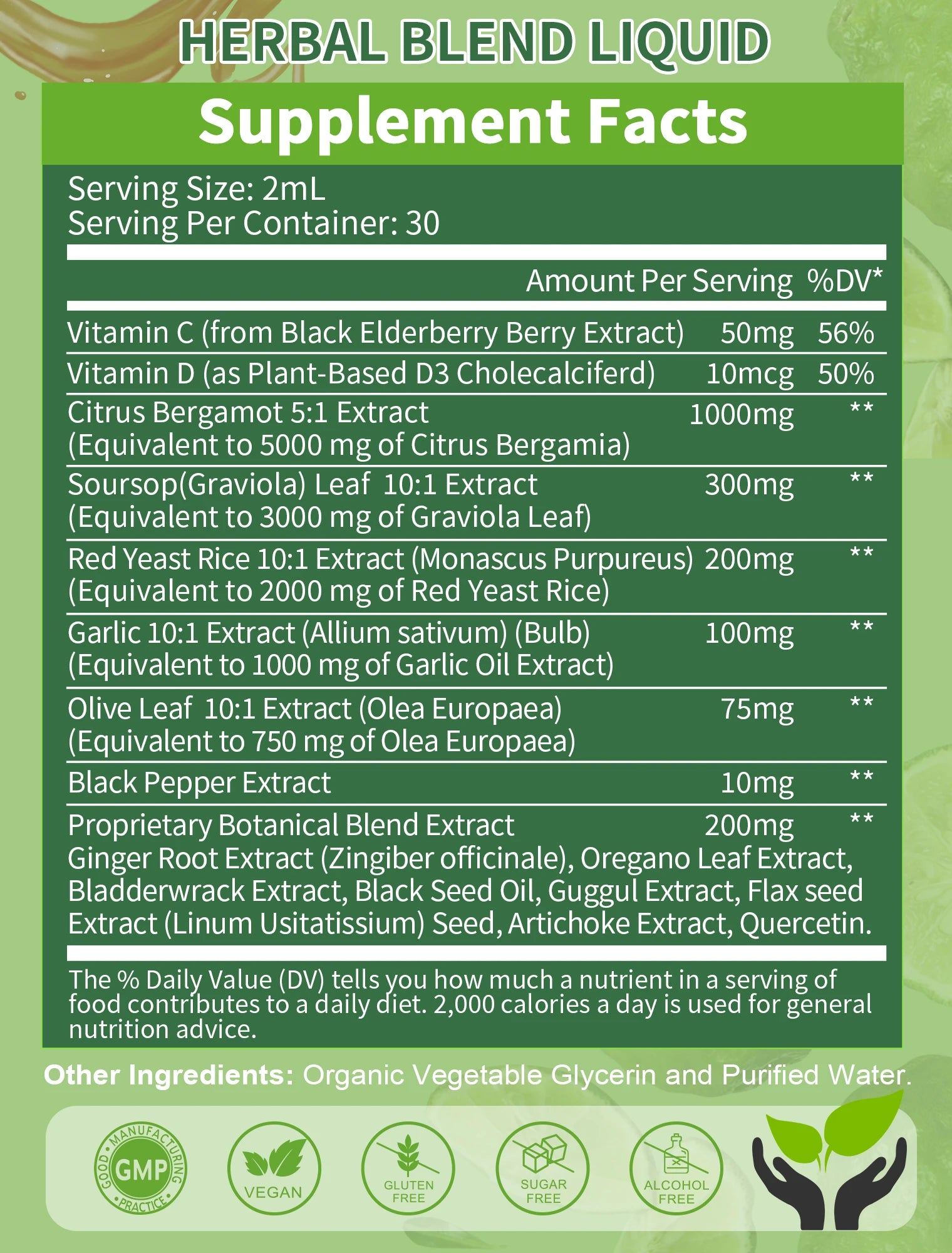 Citrus Bergamot Liquid Drops Natural Supplement