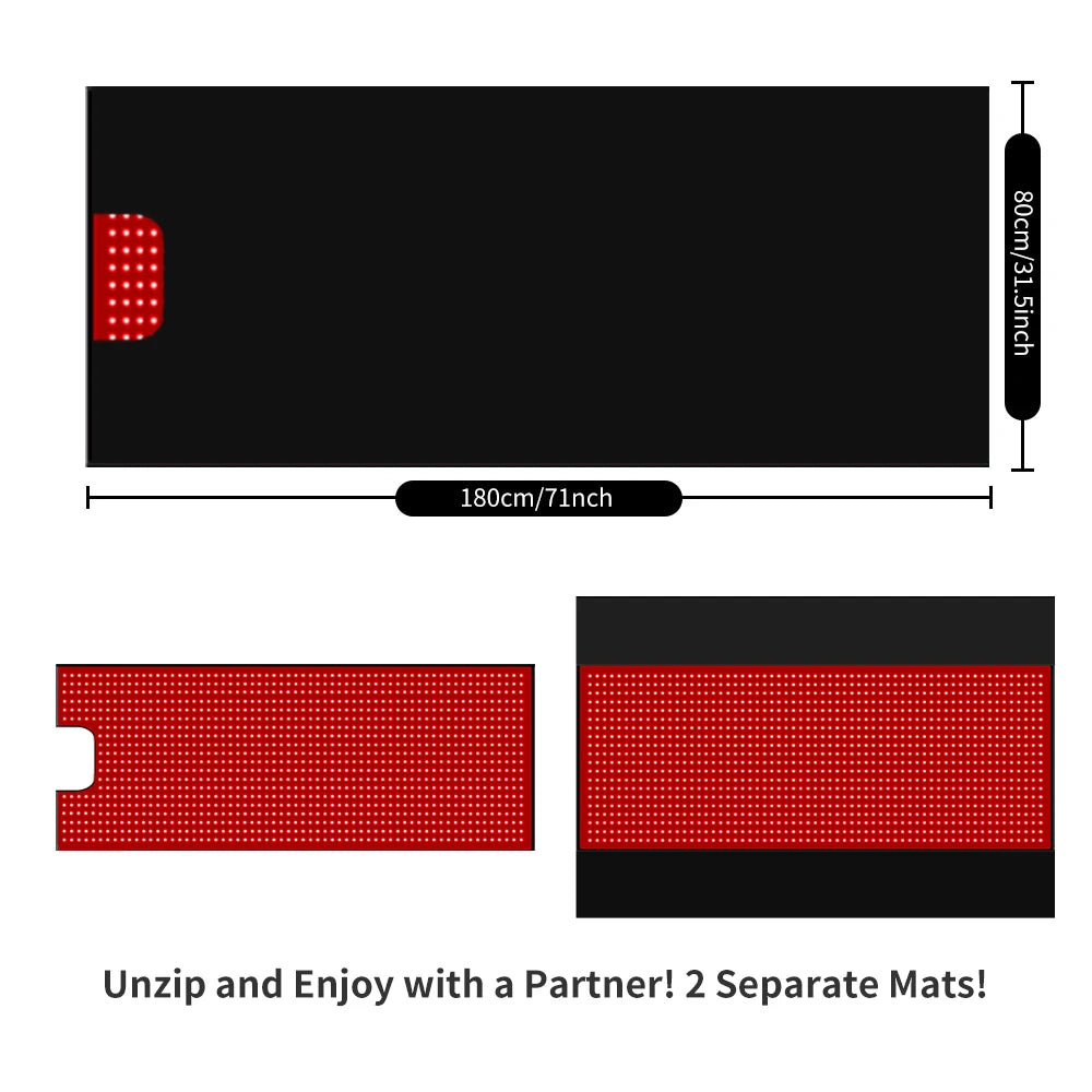 71" Red Light Sleeping Bag Full Body Relax Led Red Light Blanket Whole Body Led Infrared Sleeping Bag Red Light Mat