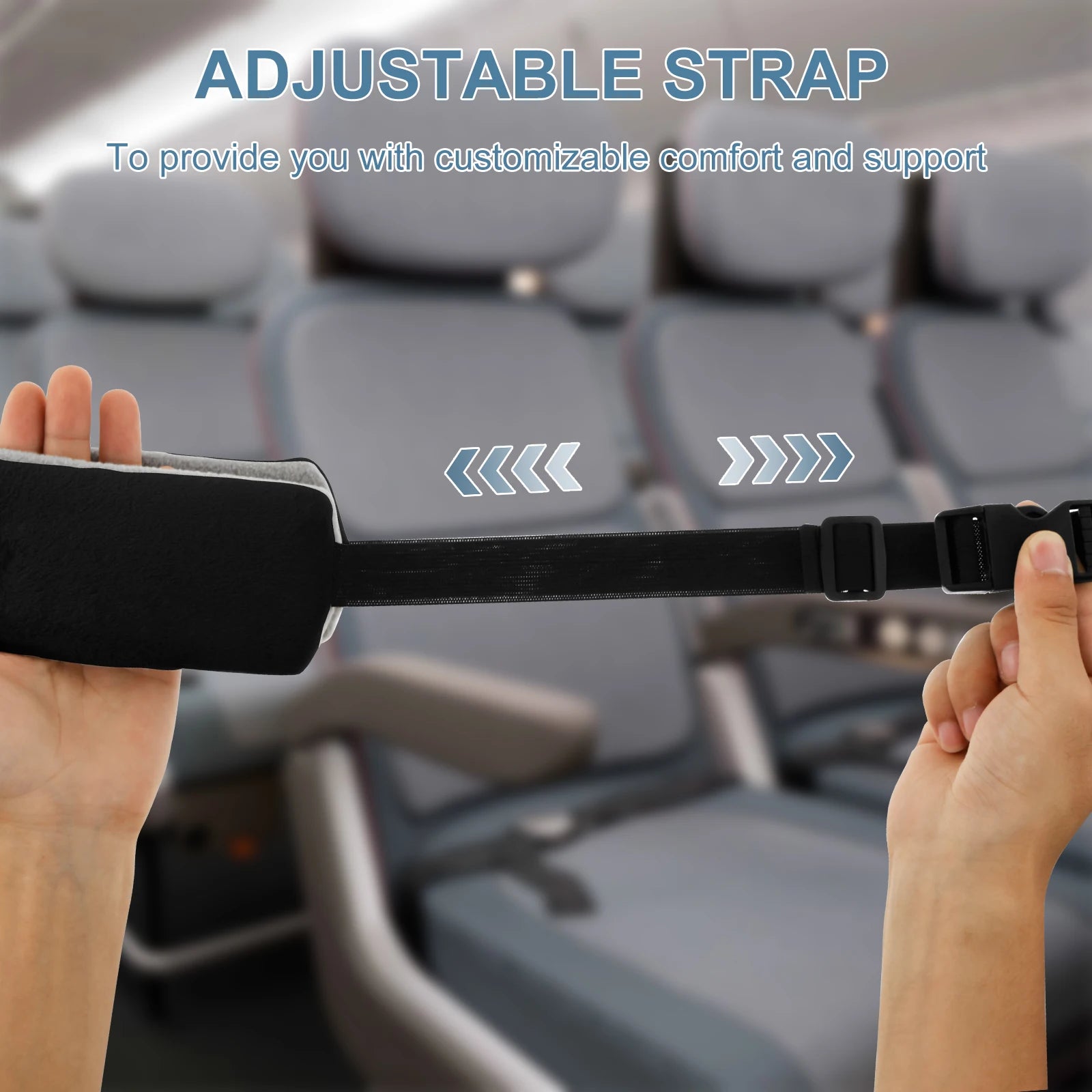 2Pcs Head Support Strap Adjustable Travel Pillow Airplanes Neck Support Band Portable Cars Seat Sleep Aid Head Fixed Strap