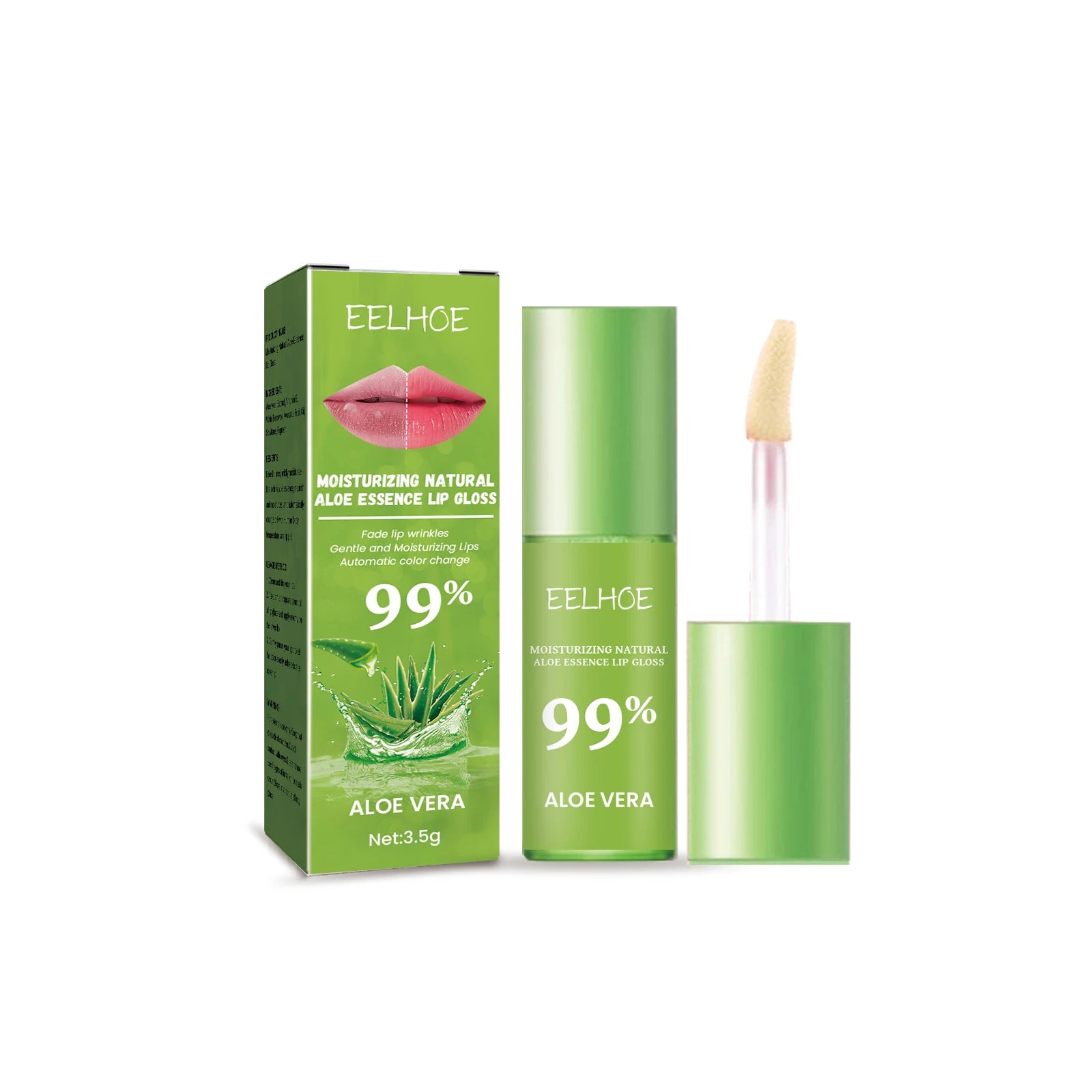 Lip gloss Moisturizing Natural Aloe Essence Lip Gloss Color Portable Waterproof Long Lasting Lips Care Lipstick