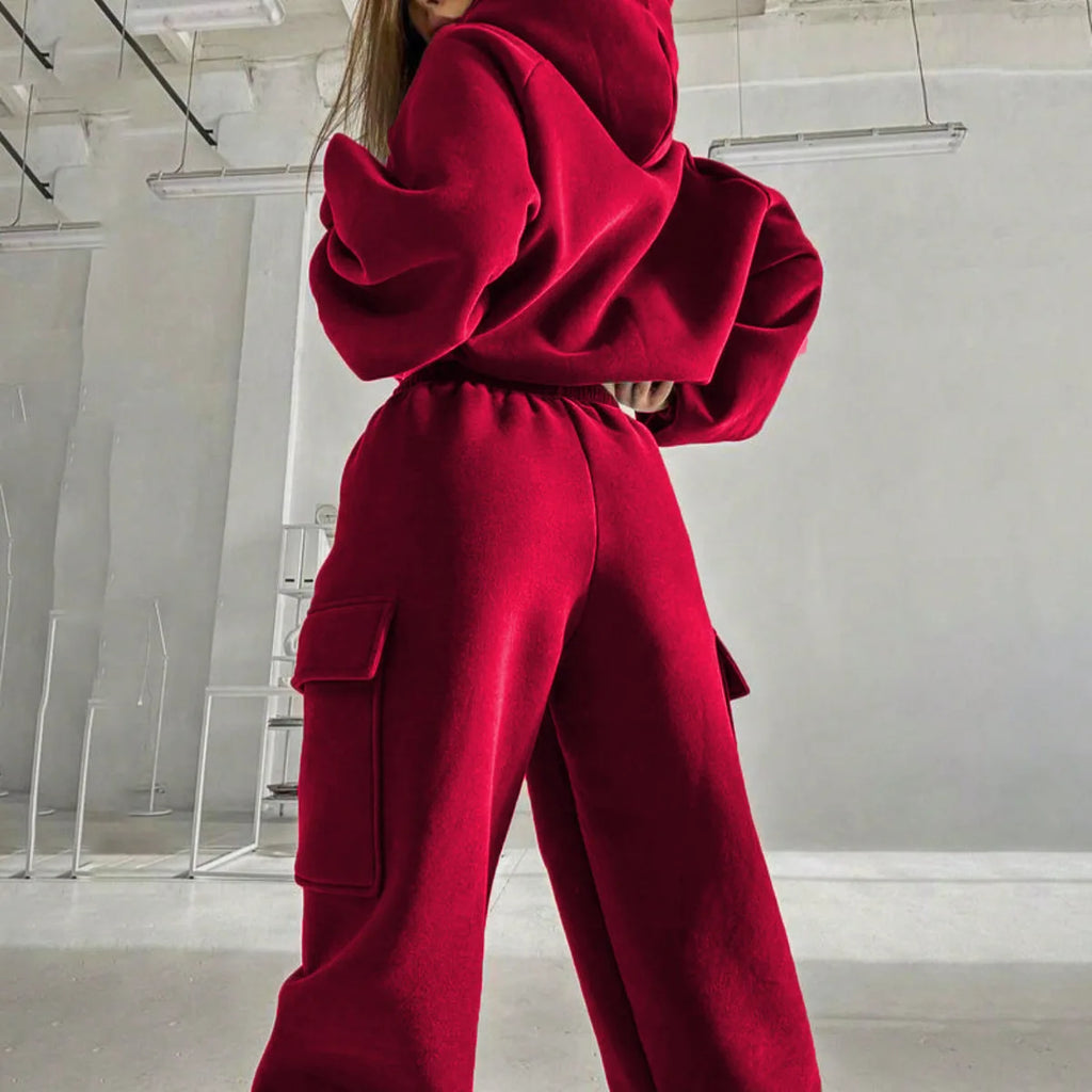 Sweatsuit Spring Outfits Women Sport Suit Zip Up Hoodie Jacket