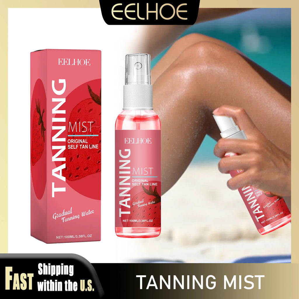 Tanning Oil Spray Darker Sun Tan Bronzer Skin Tanned Intensifier Natural Nourishing Moisturizing Self-Tanning Care