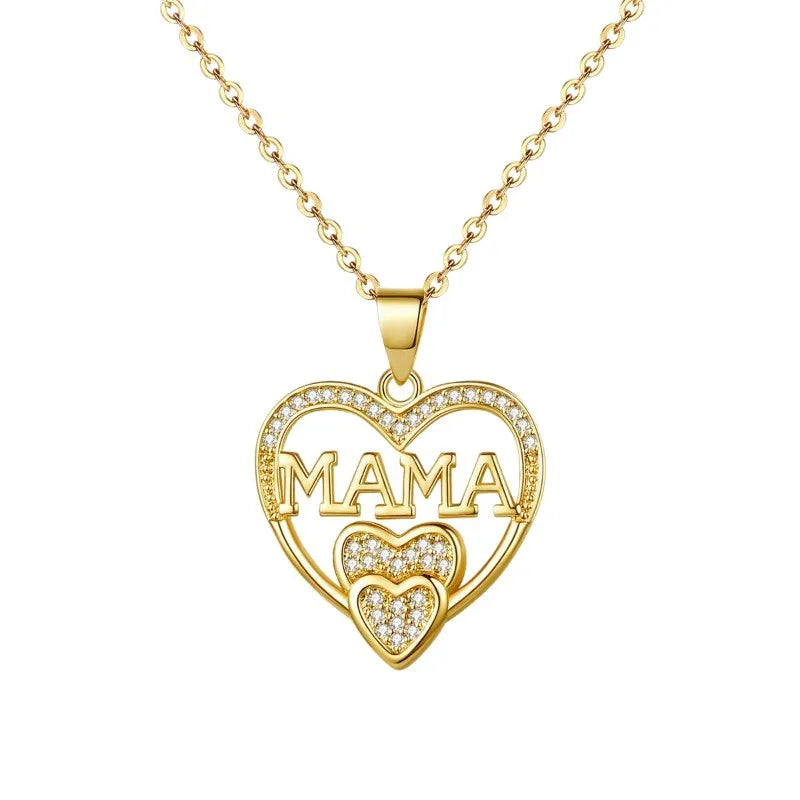 New Creative and Unique Shiny Pendant Necklace,Mother's Day Necklace, Simple Heart