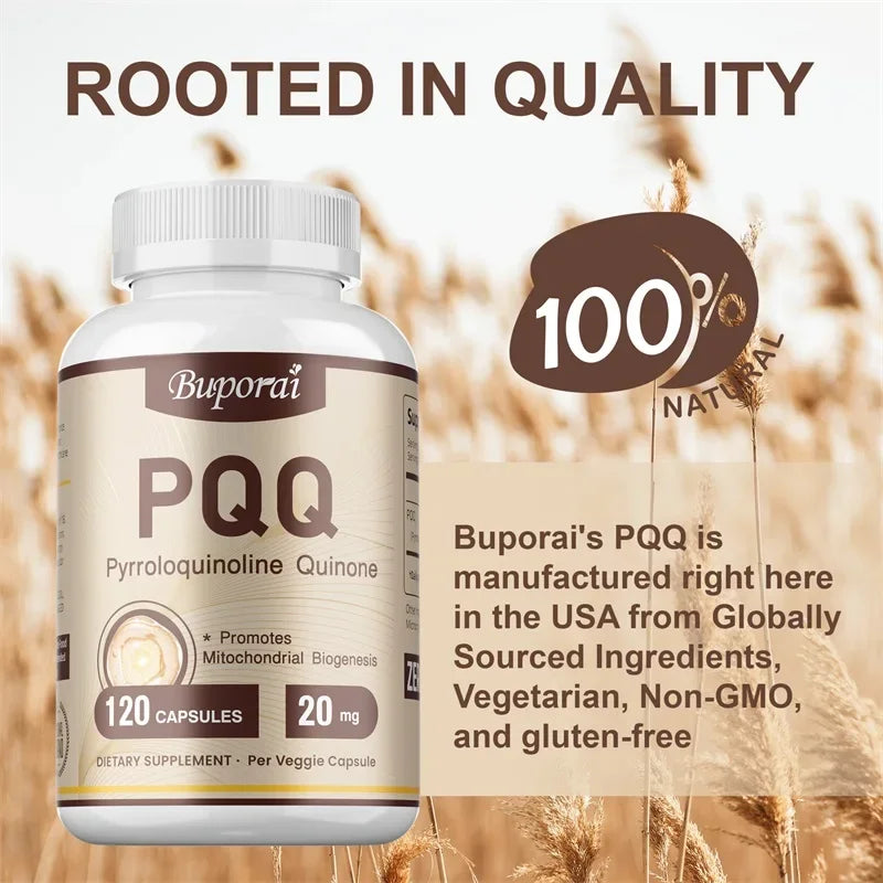 PQQ - Mitochondrial Support, Improve Sleep, Heart Health, Cognitive Function - 120 Capsules