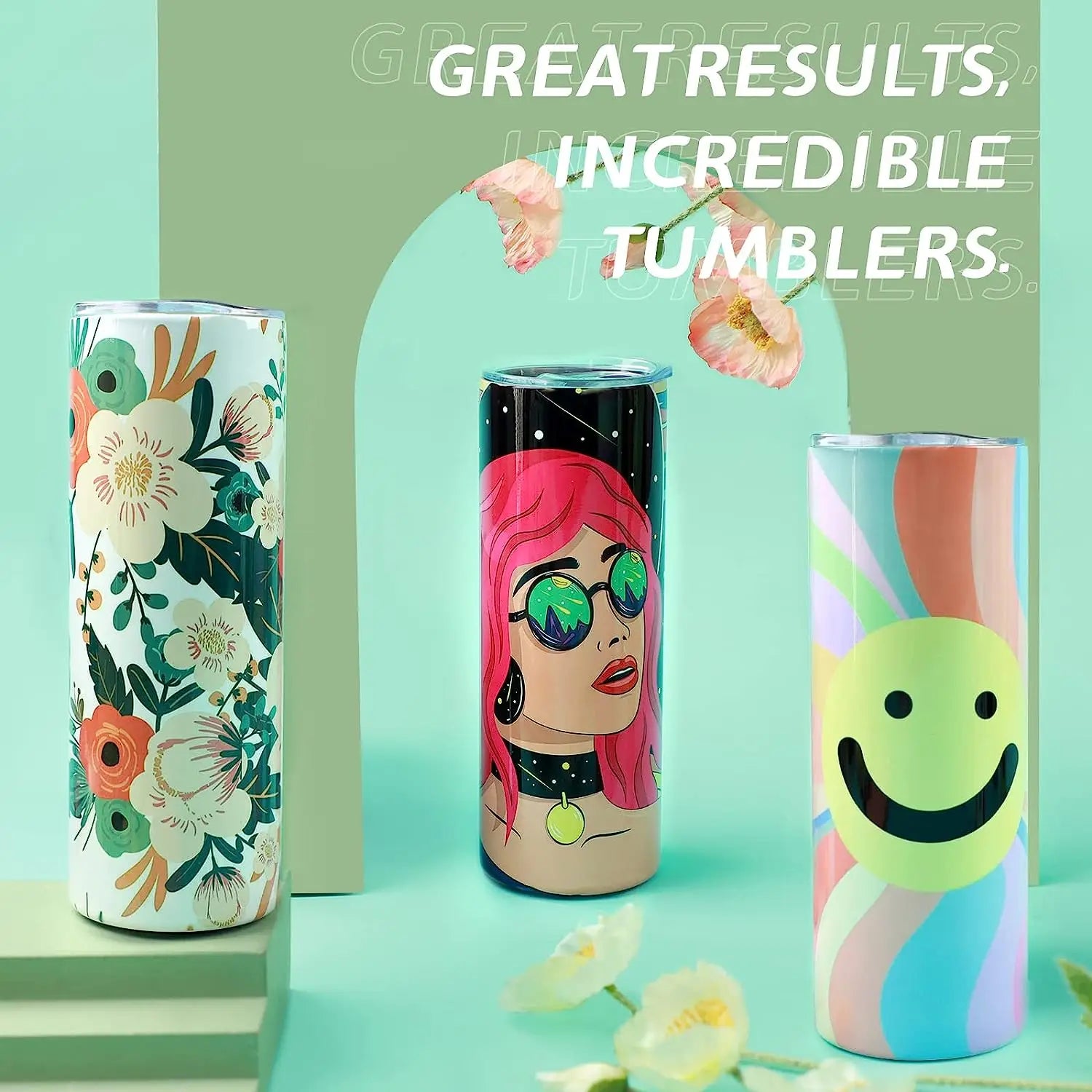 8 Pack 20 OZ Sublimation Tumbler Blanks Skinny Straight in Bulk