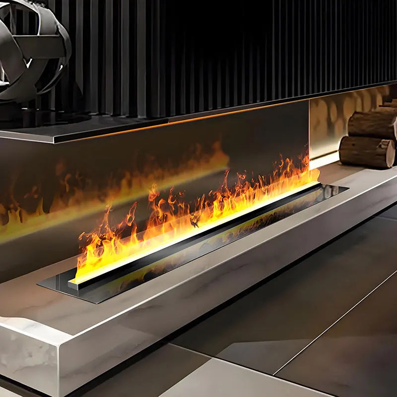 Electric Fireplace 3D Water Vapor Fireplace Local Stock USA Atomized Recessed Steam Fireplace w/Remote Control Timer
