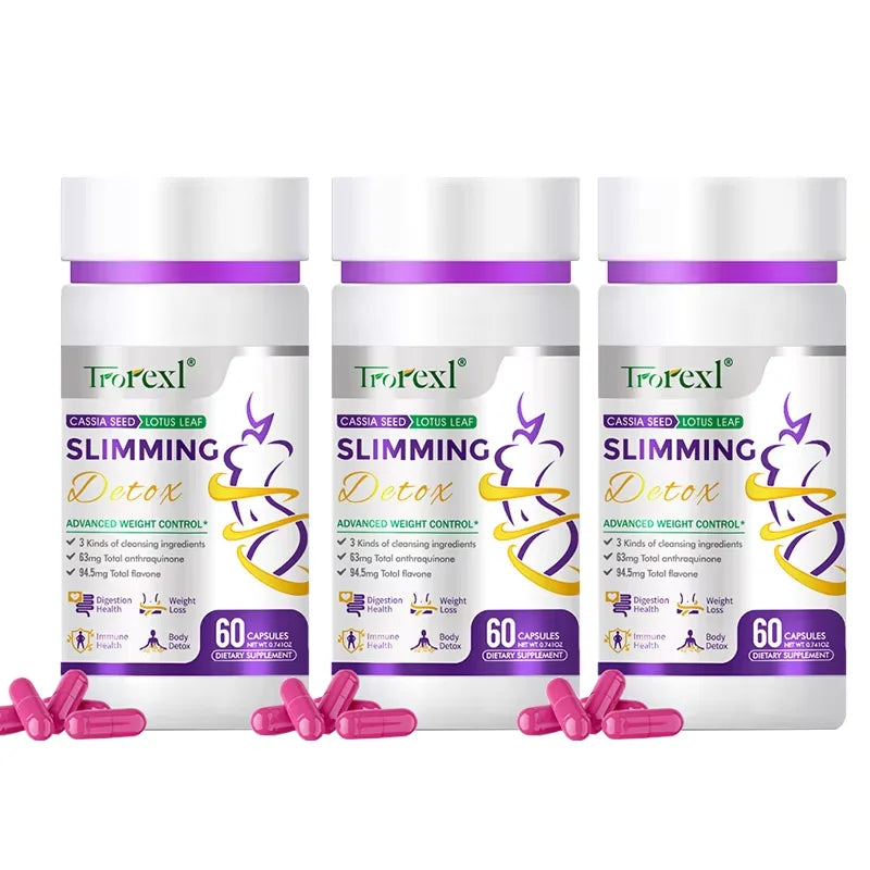 [60 Caps] Cassia Seed & Lotus Weight Loss Pills - Natural Fat Burner for Women | Clinically Tested Formula Safe Slimming Aid