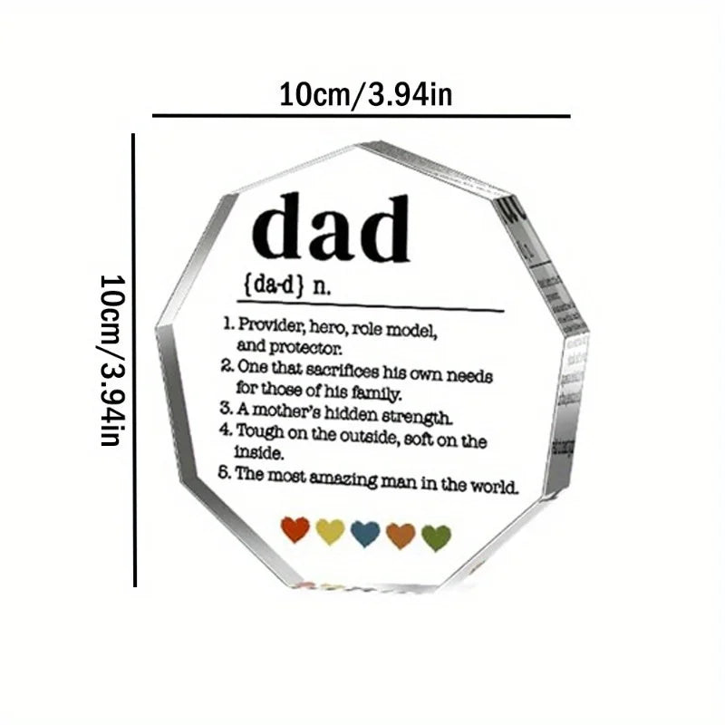 Father’s Acrylic Decorative Sign:"Dad Definition"Gift