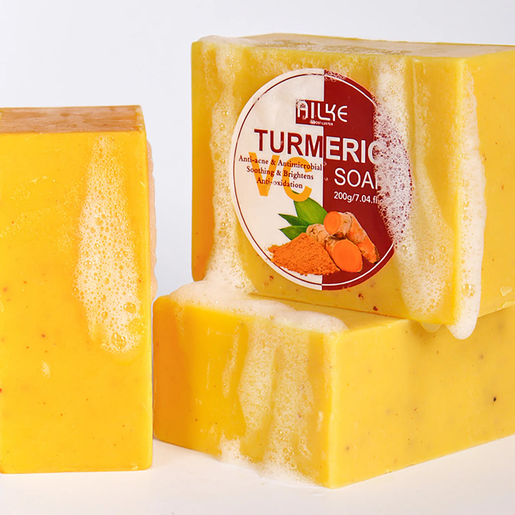 AILKE Natural Turmeric Soap for Face & Body & Hands
