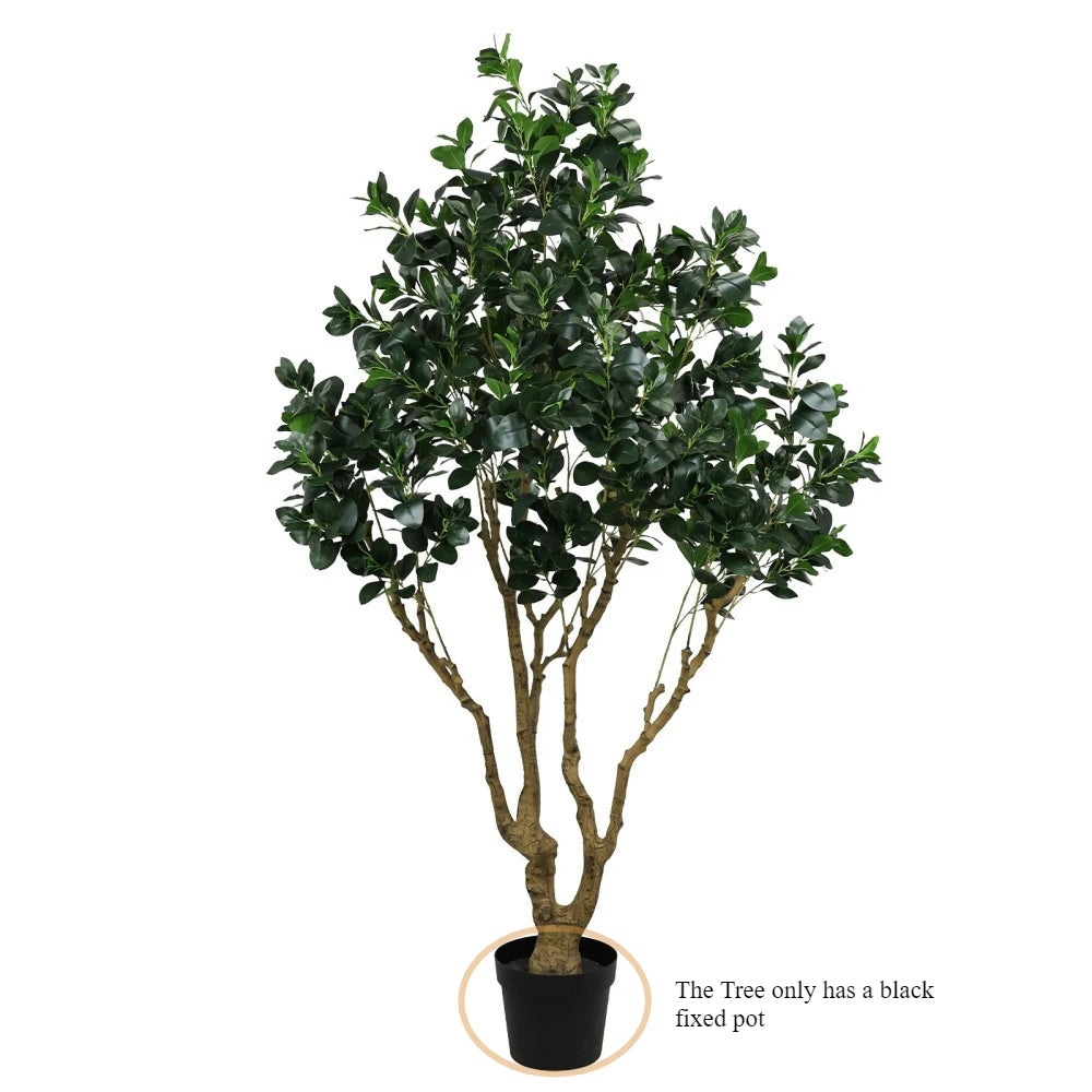 7.2FT  Artificial Silk Tree Large Faux Greenery Plant with Lifelike Leaves