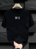 T-shirt Pure Cotton Flat Print Large Size Round Neck Short Sleeve Men's and Women's Top T-shirt