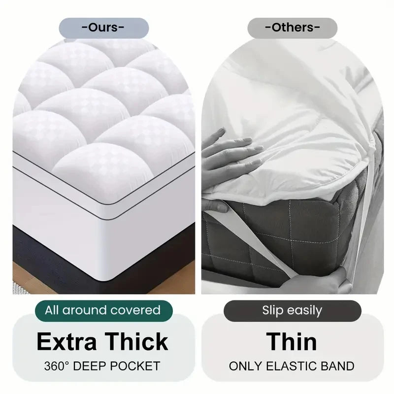 Extra Thick Mattress covers  Topper 1000Gsm Cooling