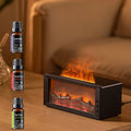 Essential Oils Humidifier with LED Light 4In1 Fireplace Air Humidifier Type C Rechargeable Aroma Diffuser