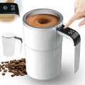 Self Stirring Mug, Rechargeable Auto Magnetic Coffee Mug with Digital Display