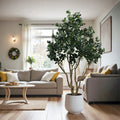 7.2FT  Artificial Silk Tree Large Faux Greenery Plant with Lifelike Leaves