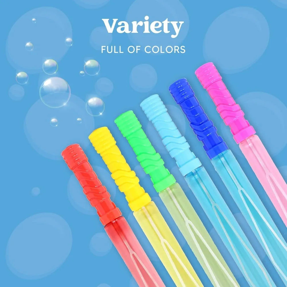 24 Pack 14.6'' Big Bubble Wands Bulk for KidsSummer Toy OutdoorActivity Bubbles Party Favors Supplies