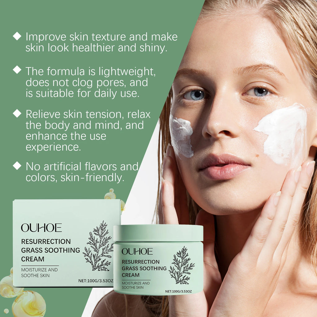 Resurrection Herb Soothing Cream, Centella Asiatica Extract, Hyaluronic Acid, Selaginella Extract, Face, Relieves Dryness