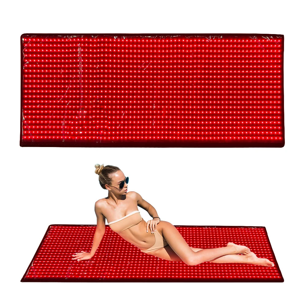 Large Full Body Red Light Mat 71"x 31" Red Light Blanket 5 Brightness Level Red Near Infrared Pad for Improved Sleep