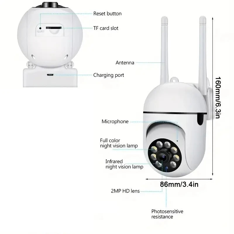Wireless Monitoring Camera 360 degree intercom 1080P Remote HD Night Vision Camera Monitor Smart Home