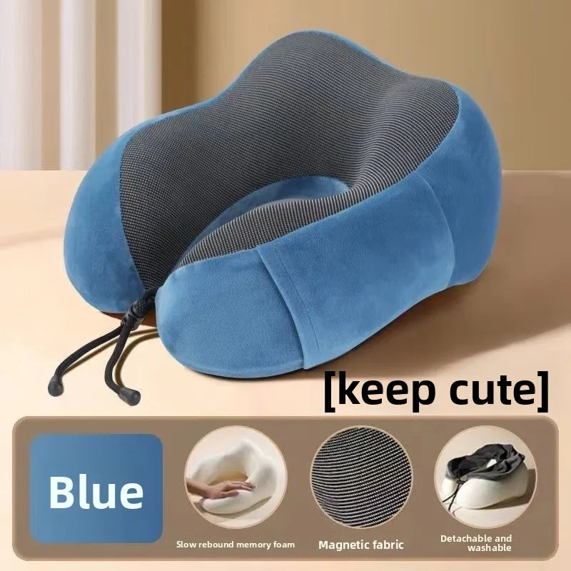 U Shaped Memory Foam Neck Pillows Soft Travel Pillow Massage Neck Pillow Sleeping Airplane Pillow Cervical