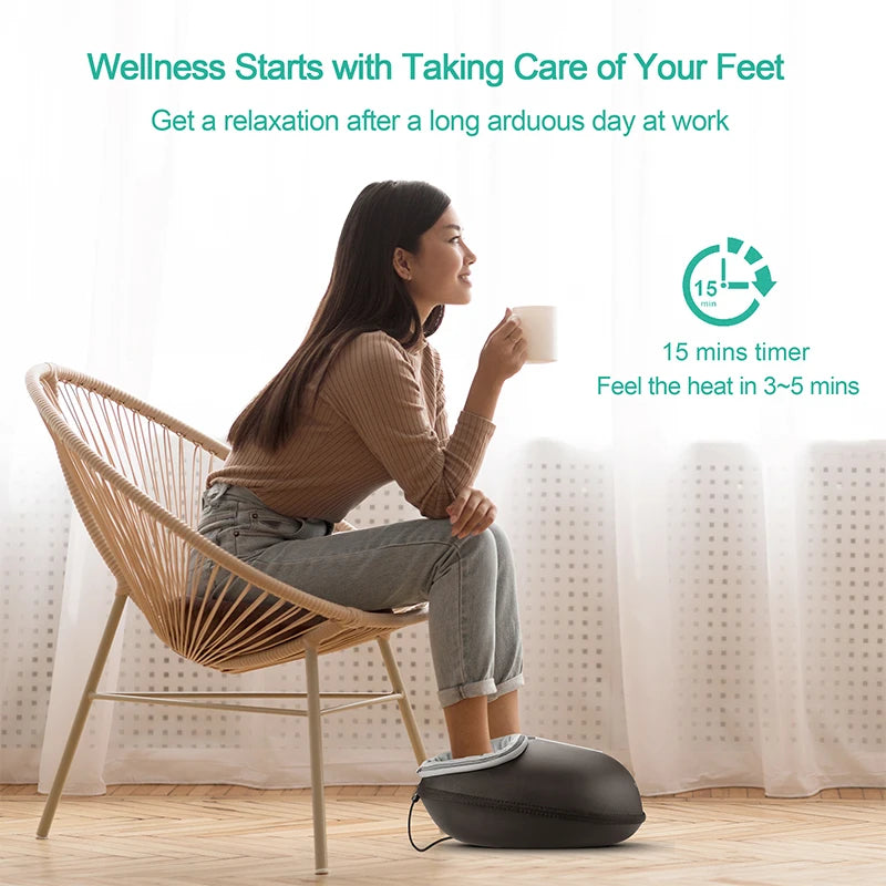 Foot Massager Machine with Heat Roller Muscle Relaxation