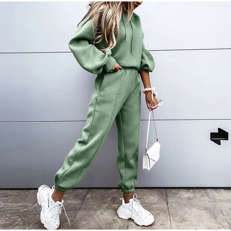 Women Hoodies Sports Tops Pants Tracksuit Sweatshirt Sweat Suit Jogging Set Long Sleeve Hoodie Sport Pants Lady Suit