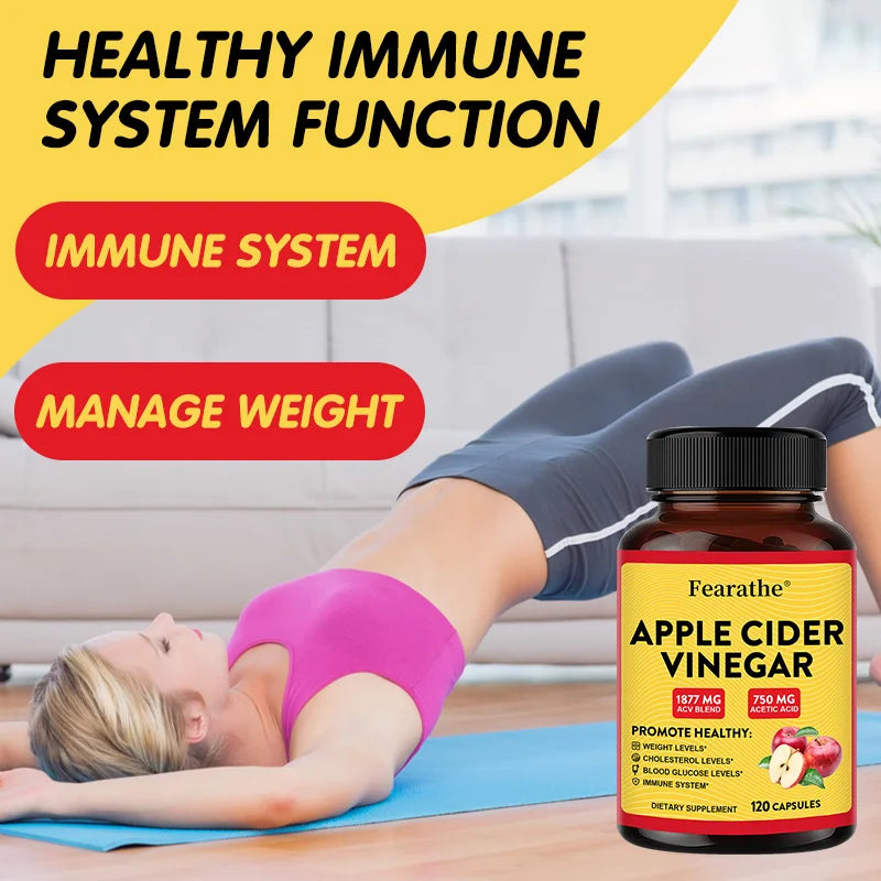 Organic Apple Cider Vinegar Capsules, Detox Cleanse, Weight Management, Ketogenic Diet for Men and Women