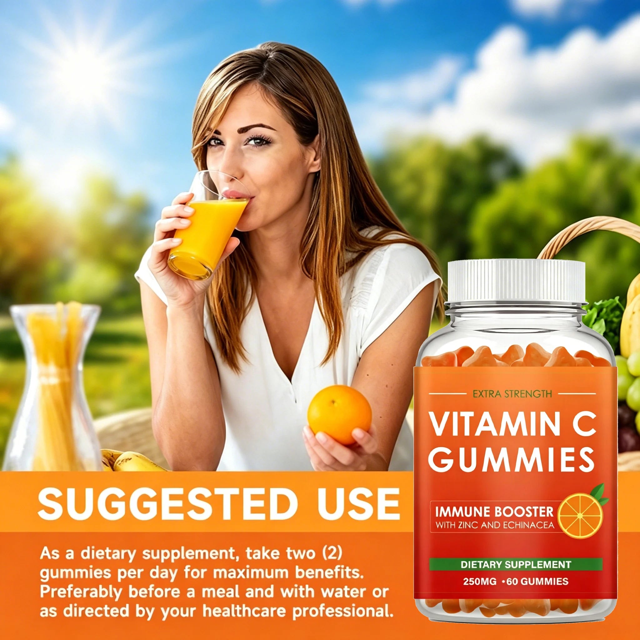 Vitamin C Supplement- Powerful Antioxidant Properties That Support Energy Production, Immunity and Skin Collagen