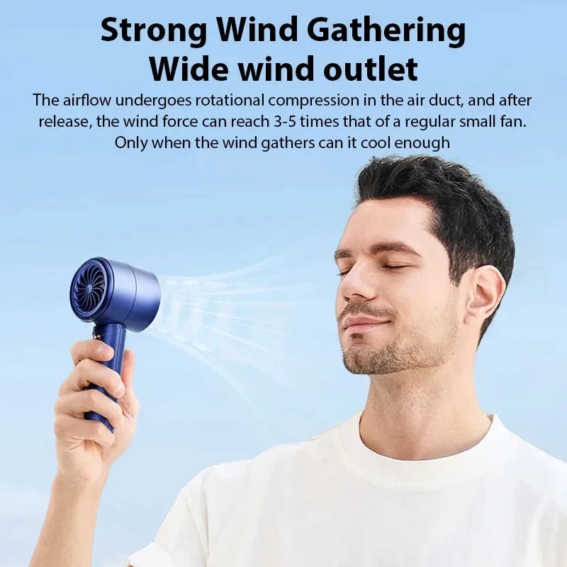 Portable Handheld Turbo Fan Mini 100 Speed Adjustment High Speed Air Cooler