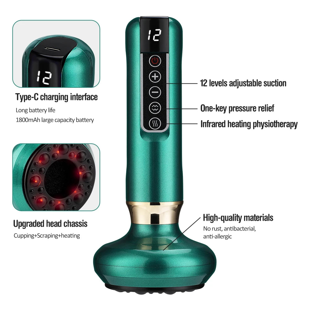 Electric Cupping Massager Vacuum Suction  Anti Cellulite