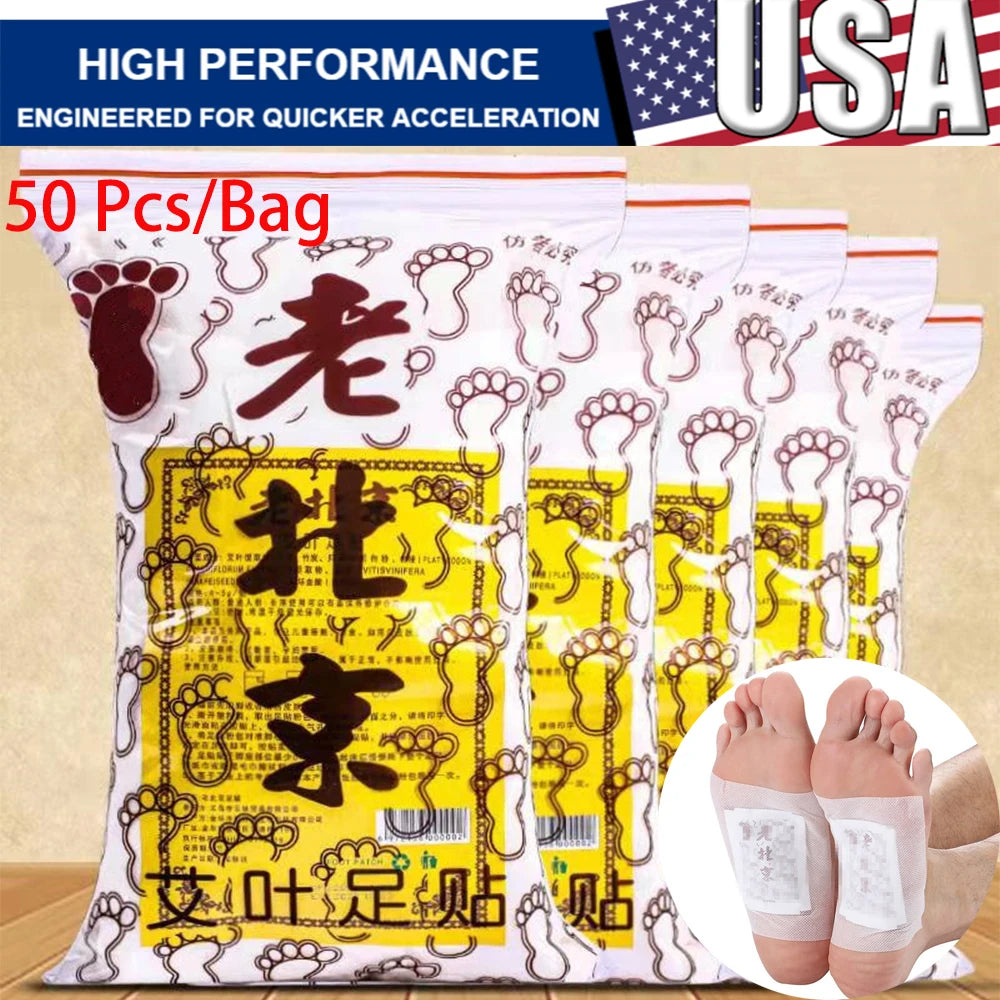 50 Pcs Stress Relief Cotton Foot Paste and Patch