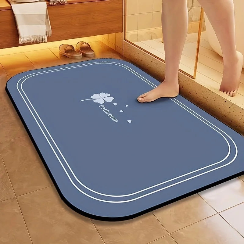 Bath Mat Quick Dry Super Absorbent Non-slip Floor Mat for Bathroom Shower Kitchen Pet Feeding