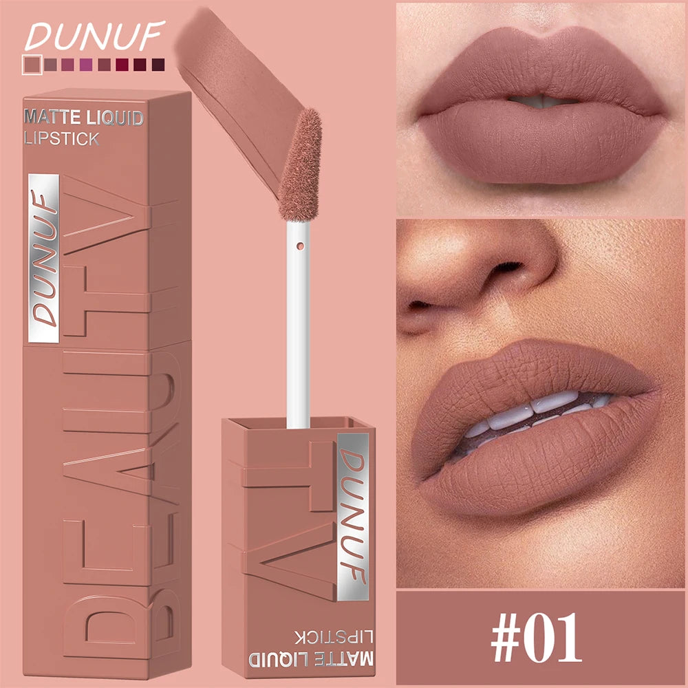 Matte Velvet Lipstick Lip Gloss Waterproof Smooth Long-Lasting