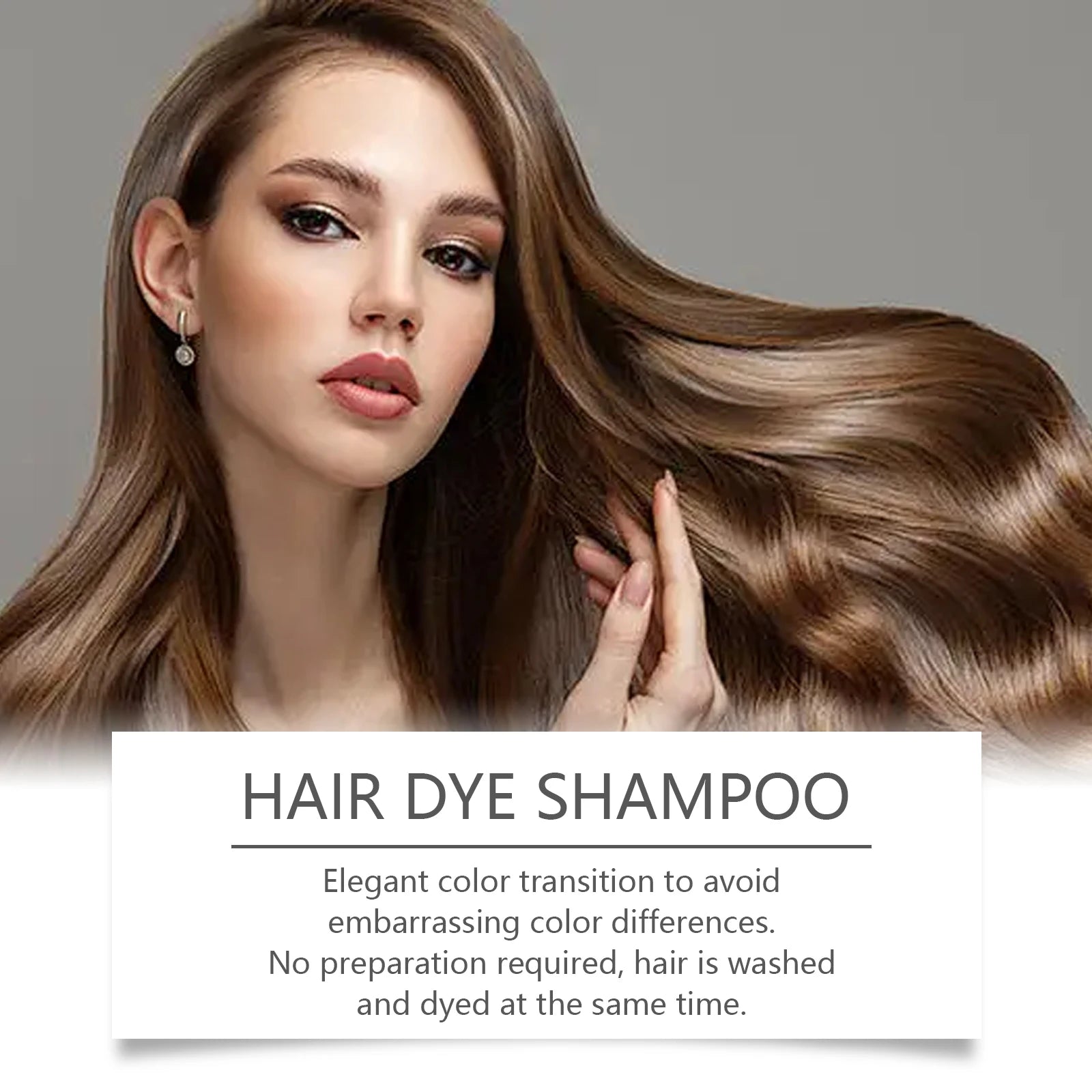100ml Red Hair Color Shampoo Herbal Extracts Nourishing Care Long-Lasting Color Gentle Healthy Dyeing for All Hair Types
