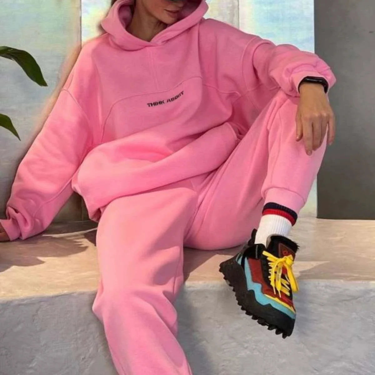 Sweatsuit Spring Outfits Women Sport Suit Zip Up