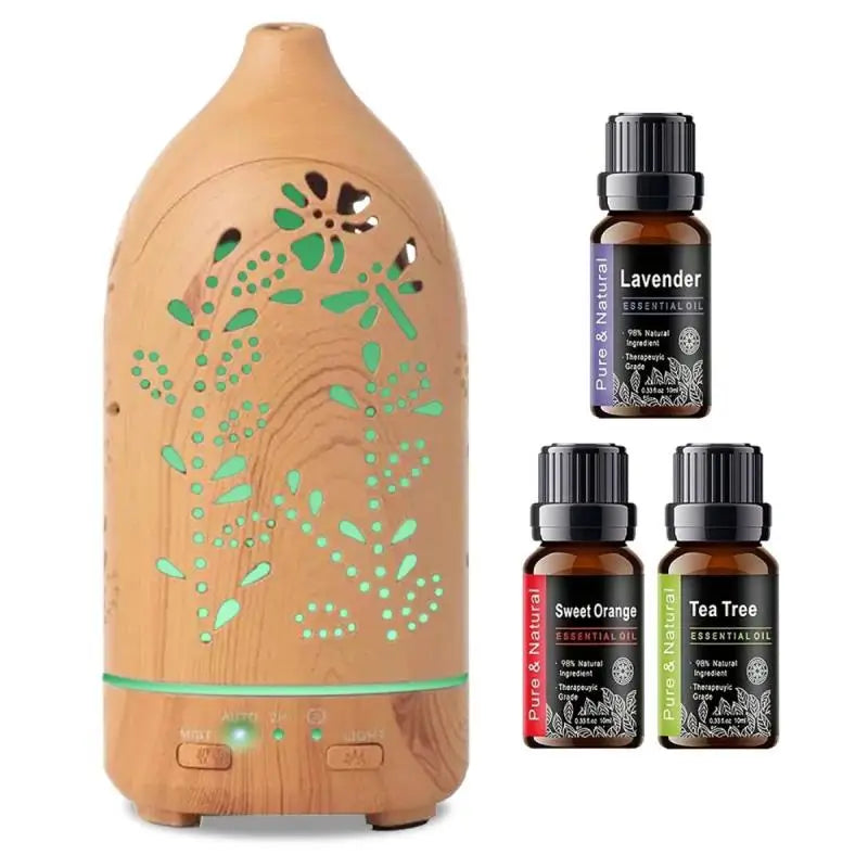 Aromatherapy Diffuser with 7 Color LED Lights  The Perfect Gift Idea for Home, Office, or Spa, Features Auto Shut-Off